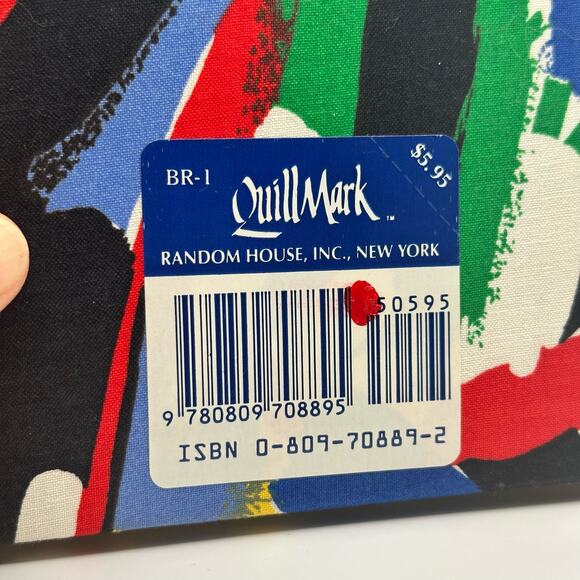 Vintage Blank Notebook, Abstract Art Fabric Cover, 1988 Random House - Picture 9 of 9